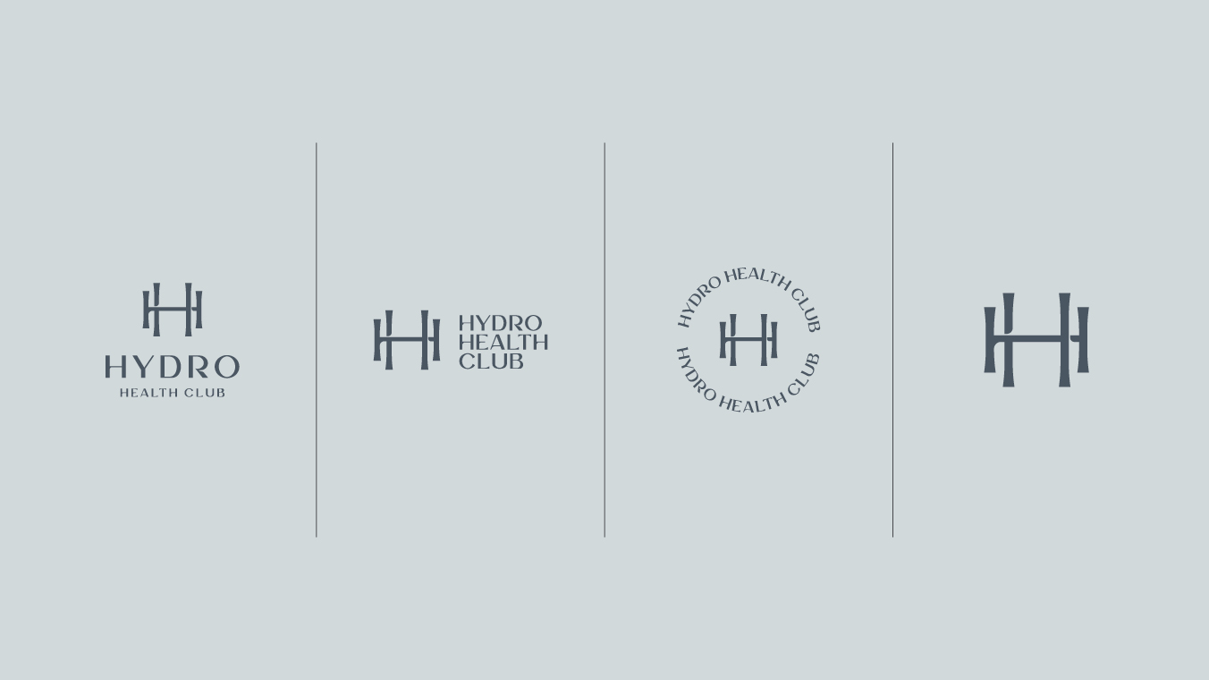 Modern wellness brand identity design for a luxury fitness club.